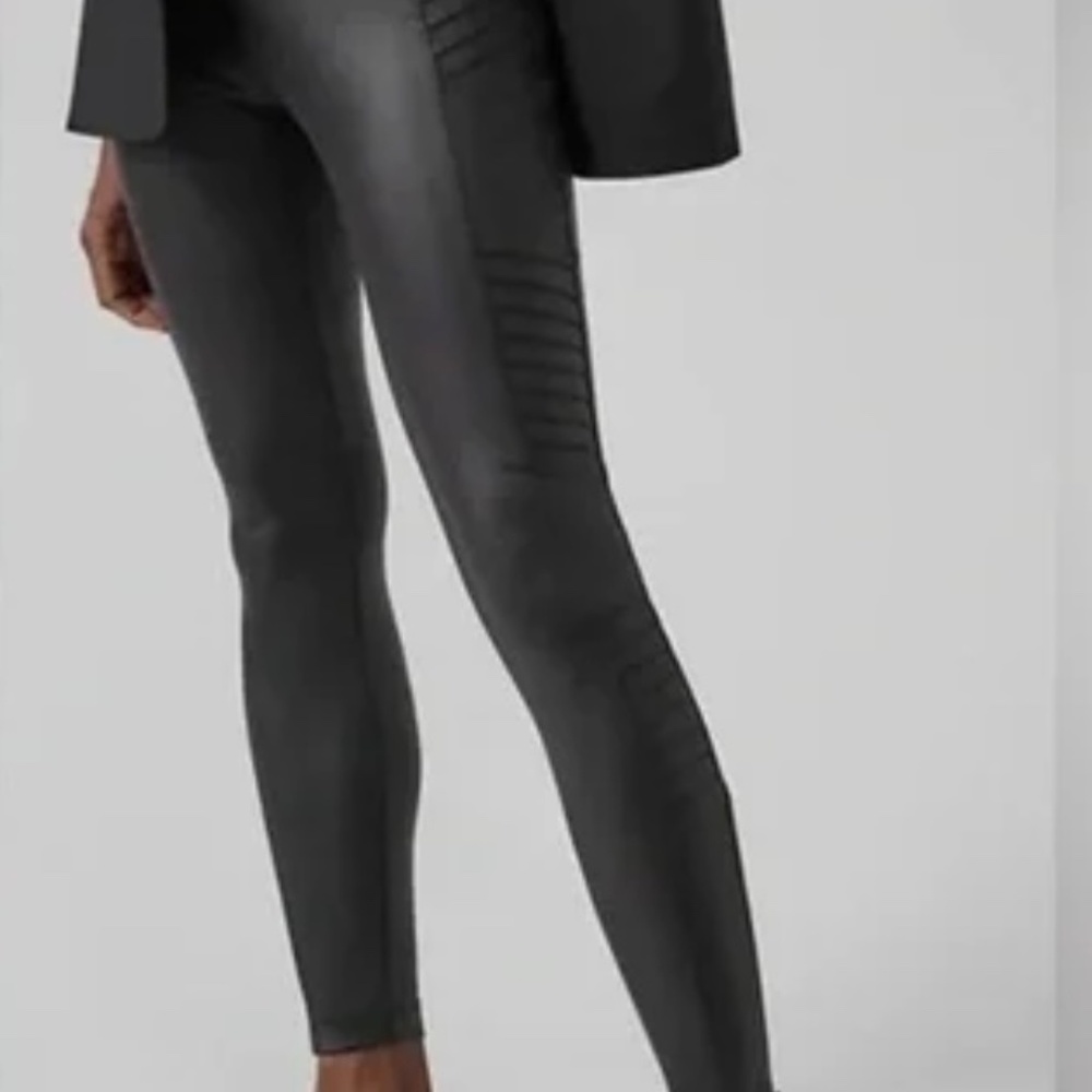 Athleta Women’s Black Delancey Gleam Moto Tight Legging Pants Size Small
